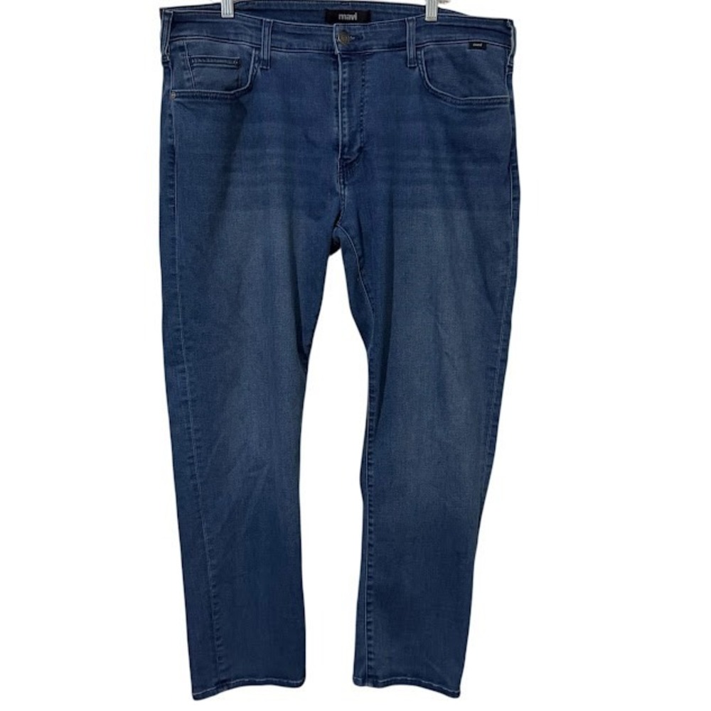 Mavi Denim Mid Wash Marcus Slim Straight Leg Stretch Jeans Mens 38 x 30